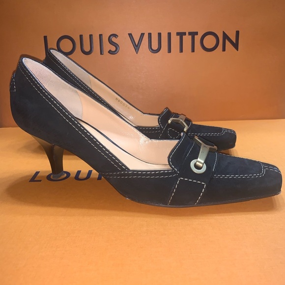 Louis Vuitton black Suede Morsetto loafer pump - Picture 6 of 9